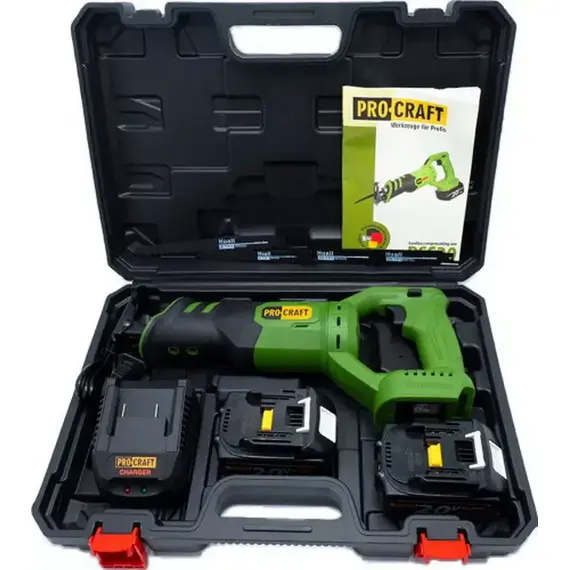 Пила сабельная аккумуляторная ProCraft PSS-20 с АКБ та ЗУ, фото , изображение 8