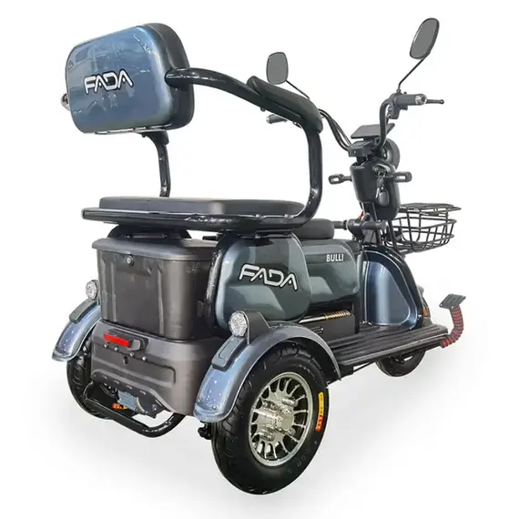 Электротрайк FADA BULLi (трехколесный электроскутер) Фиолетовый, фото , изображение 4