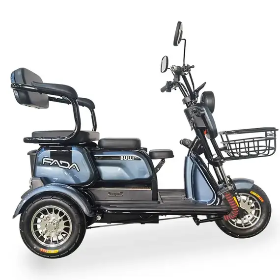 Электротрайк FADA BULLi (трехколесный электроскутер) Фиолетовый, фото , изображение 6