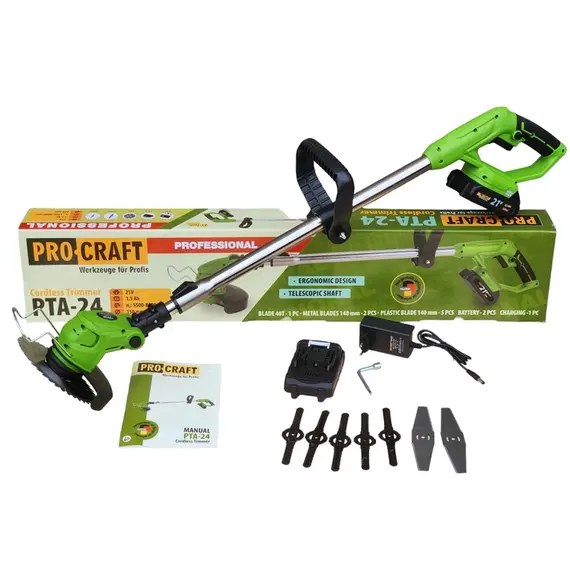 Триммер аккумуляторный ProCraft PTA-24 АКБ+ЗП, фото 