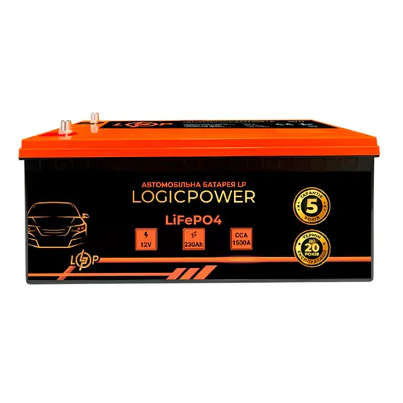 Автомобільний акумулятор літієвий LP LiFePO4 24V - 230 Ah (+ праворуч) BMS 1500A 24774, image 