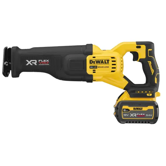 Пилка шабельна акумуляторна DeWALT DCS386T1, 18 В XR Li-lon 6 Аг, 0 - 3000 ход/хв, величина ходу 28.6 мм, вага 3.5 кг, 1 акумулятор, зарядний пристрій, TSTAK, image _ab__is.image_number.default