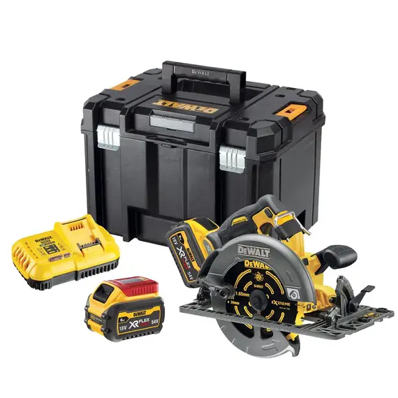 Пила дисковая аккумуляторная DeWALT DCS579T2, 54В XR FLEXVOLT Li-lon 2 Ач, диск 190х30 мм, в чемодане TSTAK, фото 