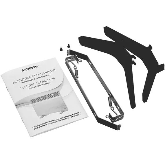 Конвектор електричний ARDESTO СН-2000ECA, 2000 Вт, 20 м2, закритий нагріваючий елемент, LED-дисплей, IP24, електронне керування, тижневий програматор, антрацит мато, image _ab__is.image_number.default