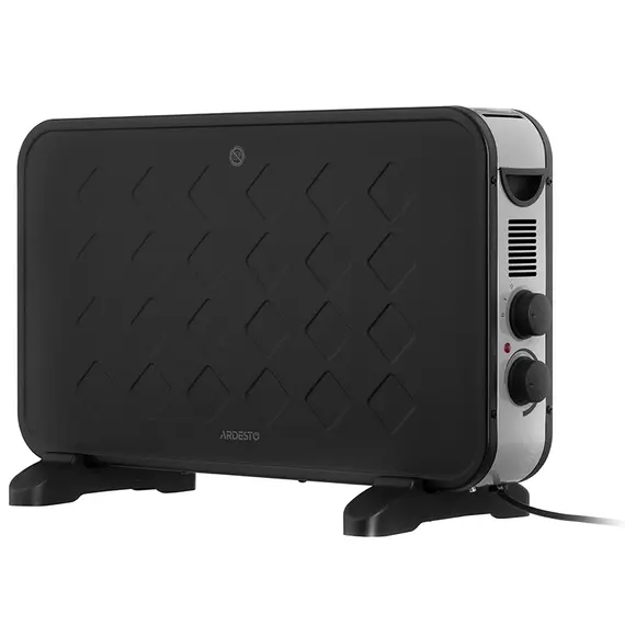 Конвектор ARDESTO CHH-2000MBR, 20м2, 2000Вт, механическое управление, открытый нагревательный элемент, черный, фото 