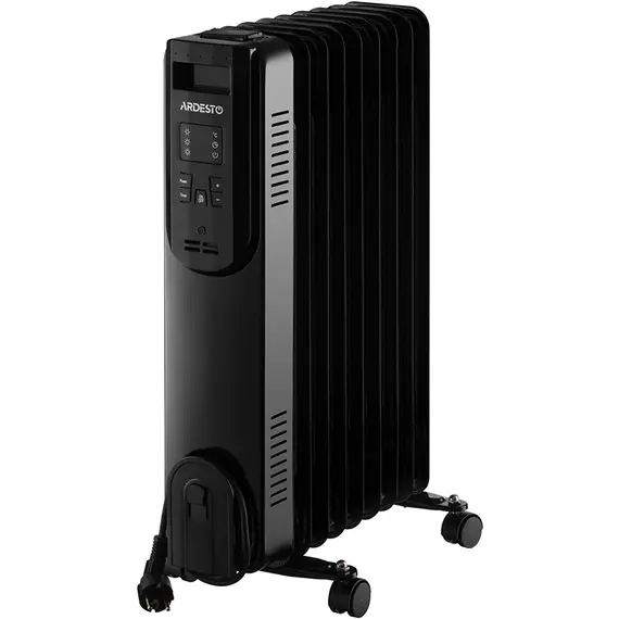 Обогреватель масляный ARDESTO OFH-E09X2, 20м2, 2000Вт, электронное управление, 9 секций, пульт ДУ, черный, фото , изображение 3