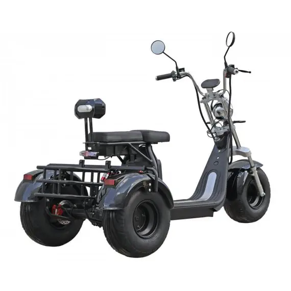 Электроскутер Maxxter TRIKE 2.0 (blaсk) 2000 Вт, черный, фото , изображение 2