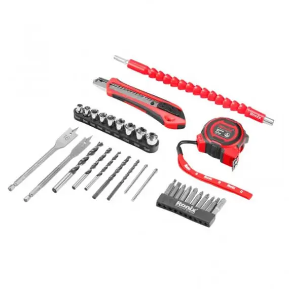 Шуруповерт акумуляторний Ronix RS-8013 12В, набір 35 предметів, image _ab__is.image_number.default