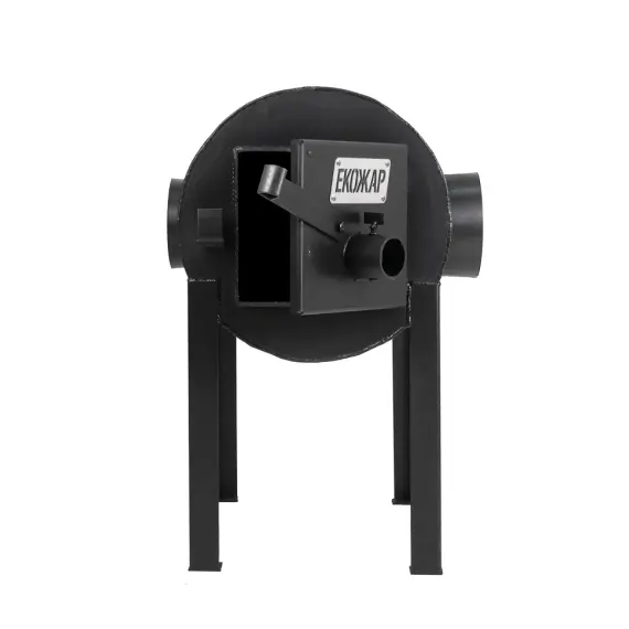 Печь буржуйка Экожар Про 200 горизонтальная, фото , изображение 3