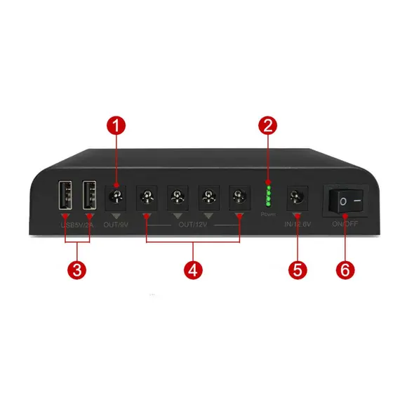 ДБЖ для мережевого обладнання Yisenneng 24000 мАч/96Wh 12V9V5V, image _ab__is.image_number.default