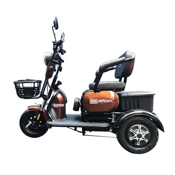 Электротрайк FADA OLDi (трехколесный электроскутер) Фиолетовый, фото , изображение 4