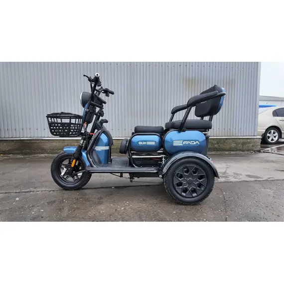 Электротрайк FADA OLDi (трехколесный электроскутер) Синий, фото , изображение 6