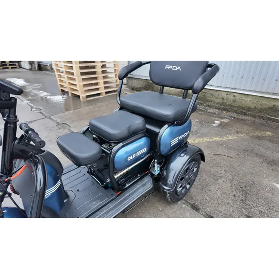 Электротрайк FADA OLDi (трехколесный электроскутер) Синий, фото , изображение 15