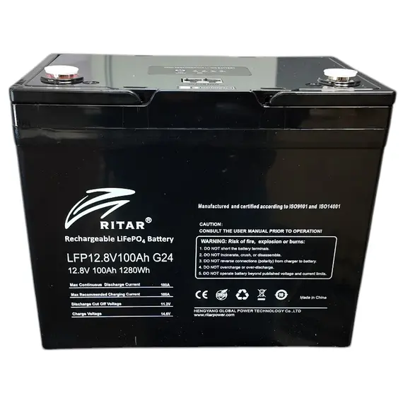 Літієвий акумулятор Ritar LiFePO4 12.8V 100Ah (LFP12.8V100Ah G24), image _ab__is.image_number.default