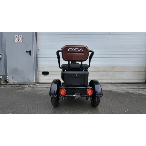 Электротрайк FADA OLDi (трехколесный электроскутер) коричневый, фото , изображение 4