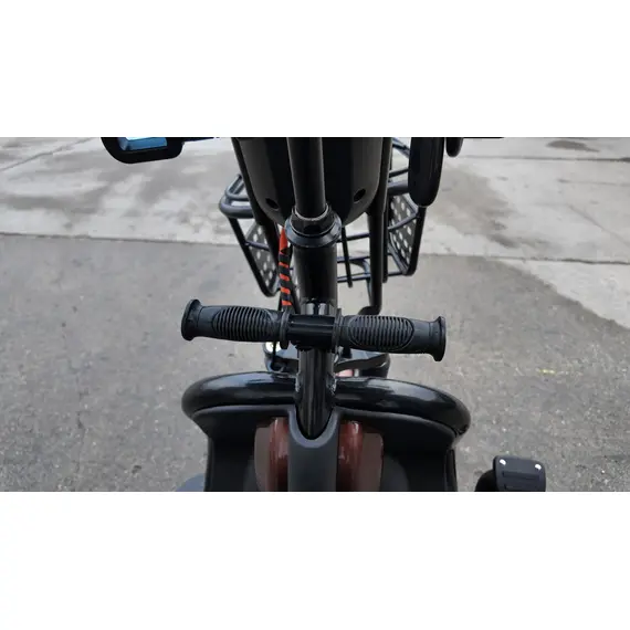 Электротрайк FADA OLDi (трехколесный электроскутер) коричневый, фото , изображение 15