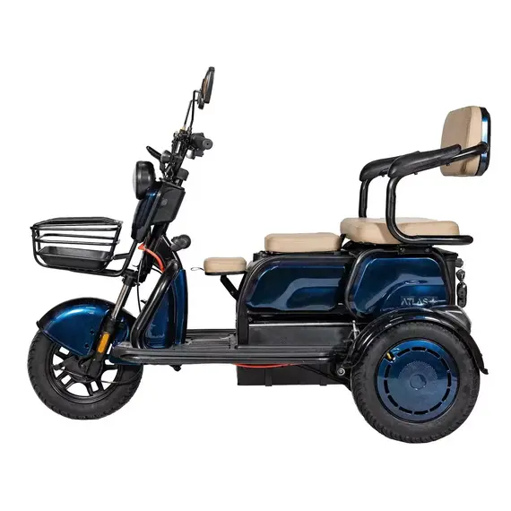 Электроскутер Atlas Elegant Trike 800W Cyan Blue, фото , изображение 4