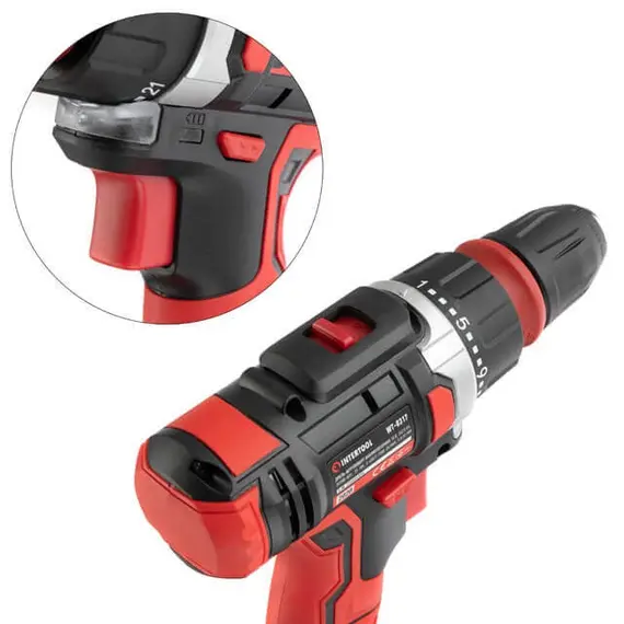 Дрель-шуруповерт аккумуляторная INTERTOOL WT-0317 Li-Ion 18 В, фото , изображение 7