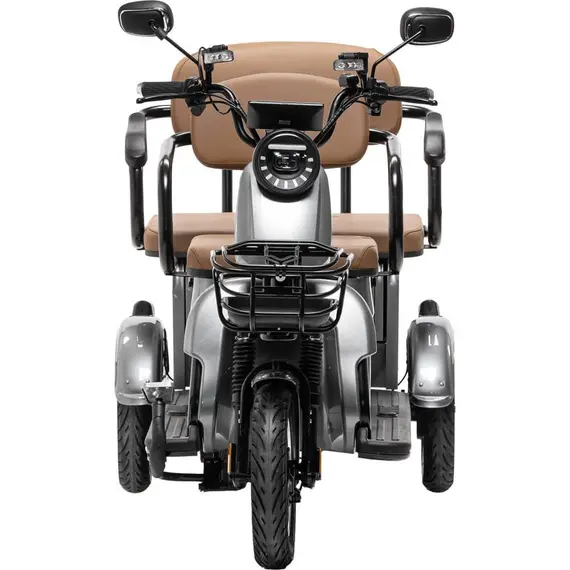 Электротрайк Crosser TR4 Vagon (трехколесный электроскутер) серый 800w, фото , изображение 8