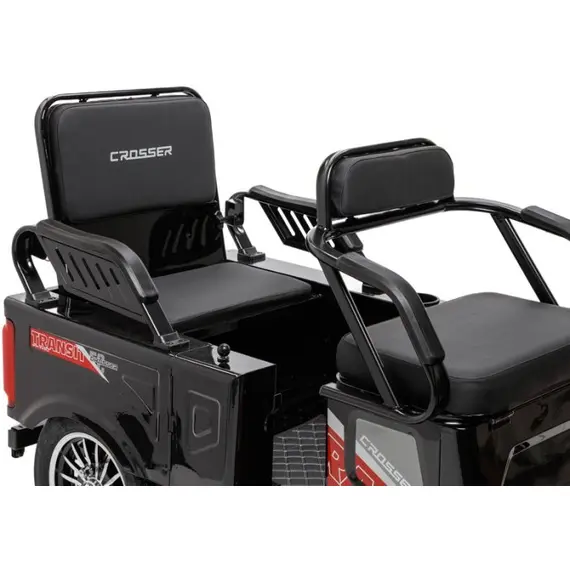 Электротрайк Crosser TR5 Tansit (трехколесный электроскутер) синий 800w, фото , изображение 18