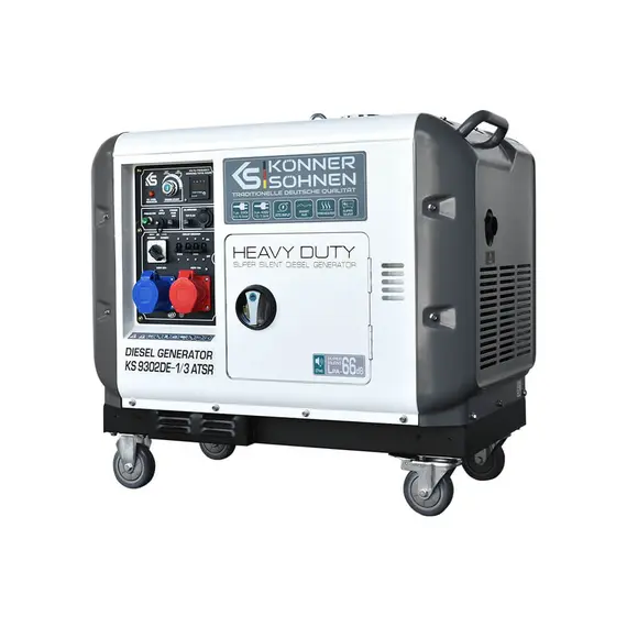 Генератор дизельний Könner&Söhnen KS 9302DE-1/3 ATSR, універсальний 1/3 (230/380 В), 7 кВт, image _ab__is.image_number.default