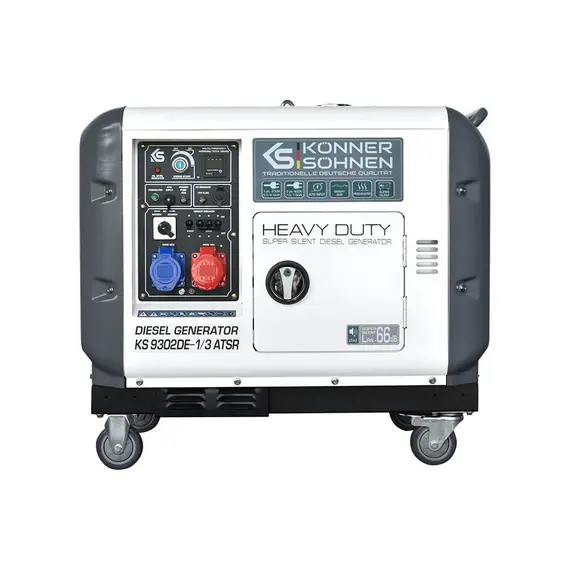 Генератор дизельний Könner&Söhnen KS 9302DE-1/3 ATSR, універсальний 1/3 (230/380 В), 7 кВт, image _ab__is.image_number.default