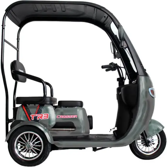 Електротрайк Crosser TR3 (триколісний електроскутер) сірий 800w, image 
