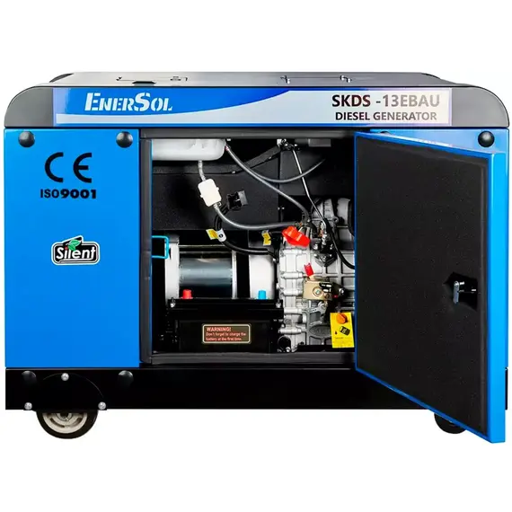 Генератор дизельный EnerSol SKDS-13EBAU, универсальный 1/3 (230/380 В), 13 кВт, фото , изображение 2