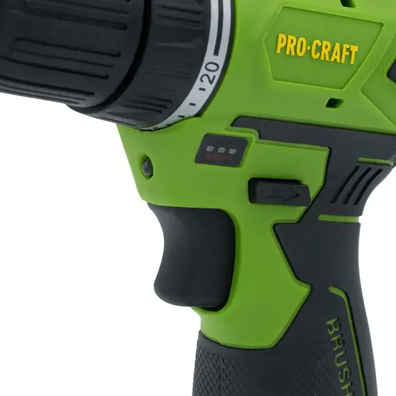 Шурупокрут акумуляторний ProCraft PA-12BL, 12В Li-Ion, 2.0Аг, безщітковий, 30Нм, 0-1400 об/хв, з АКБ (комплект), image _ab__is.image_number.default