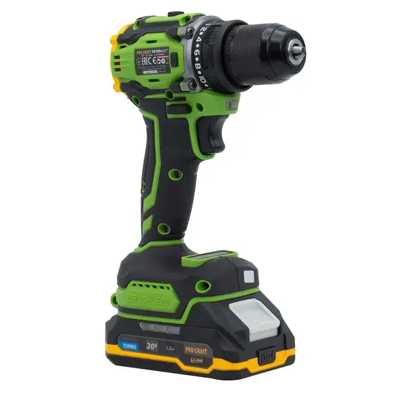 Шурупокрут акумуляторний ProCraft РА-18 PRO, 18В Li-Ion, 2.0Аг, безщітковий, 30Нм, 0-1500 об/хв, з АКБ та ЗП (комплект), image _ab__is.image_number.default