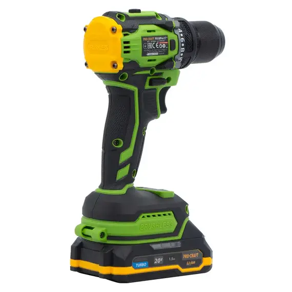 Шурупокрут акумуляторний ProCraft РА-18 PRO, 18В Li-Ion, 2.0Аг, безщітковий, 30Нм, 0-1500 об/хв, з АКБ та ЗП (комплект), image _ab__is.image_number.default