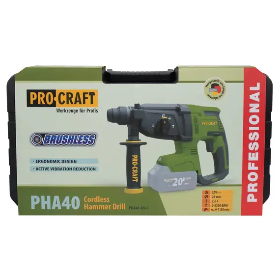 Перфоратор акумуляторний ProCraft PHA-40 + кейс без АКБ та ЗП, image _ab__is.image_number.default