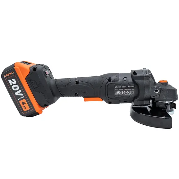 Шлифмашина угловая аккумуляторная STROMO AGA-216, фото , изображение 3