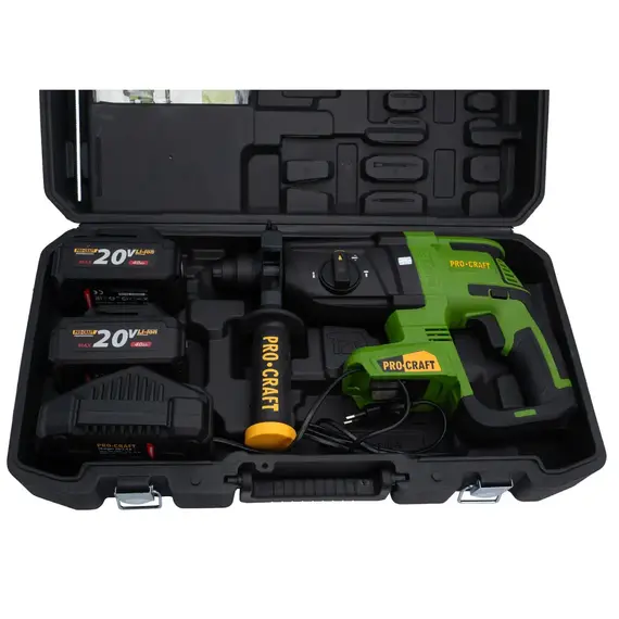 Перфоратор аккумуляторный ProCraft PHA-40 с АКБ и ЗУ + кейс, фото , изображение 10