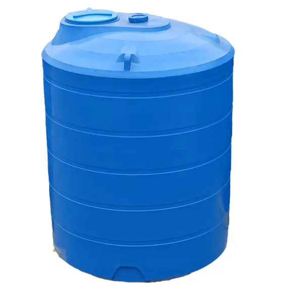 Ємність ВО 4000 дві горловини синя РЄ (154,5х154,5х259,6), фото 