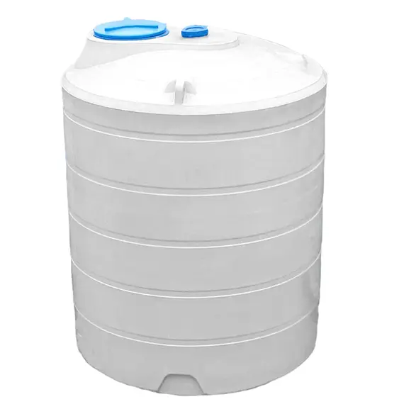 Ємність ВО 4000 дві горловини біла РЄ (154,5х154,5х259,6), image 