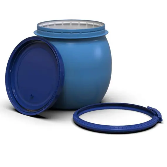 Бидон 35 л синий герметичная горловина 32,5 см Литолан, фото , изображение 3