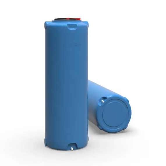 Емкость ВО 1000 У, крышка с клапаном синяя Вигер (79х79х234), фото , изображение 2