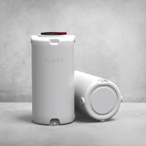 Емкость ВО 750 У, крышка с клапаном белая Вигер (79х79х170), фото , изображение 2