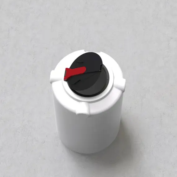 Емкость ВО 750 У, крышка с клапаном белая Вигер (79х79х170), фото , изображение 3