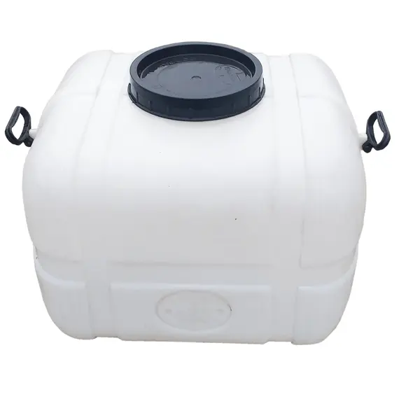 Емкость ГК 100 прямоугольная белая ПБ (58х51х45) выдувная, фото 