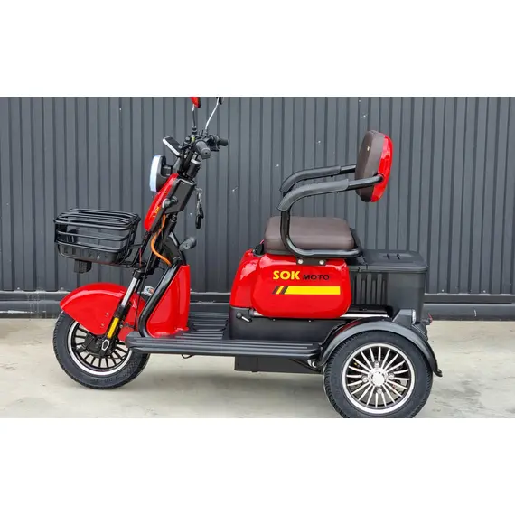 Электротрицикл трехколесный SOKMOTO X3 PRO 2025 1500W (Красный), фото , изображение 4