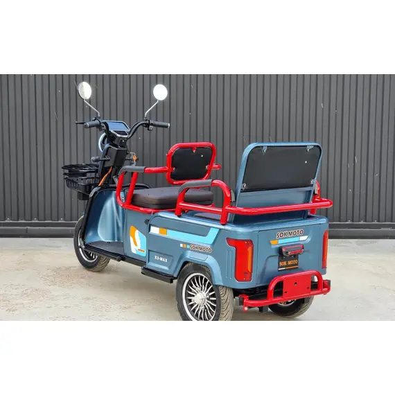 Электротрицикл трехколесный SOKMOTO X3 МАХ 2025 2000W (Голубой), фото , изображение 7