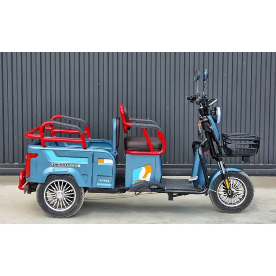 Электротрицикл трехколесный SOKMOTO X3 МАХ 2025 2000W (Красный), фото , изображение 5