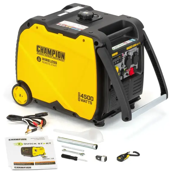 Генератор инверторный Champion C4500 4,5 кВт закрытого типа электростарт, однофазный (230 В), 4.5 кВт, фото , изображение 3