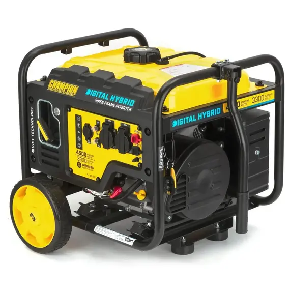 Генератор инверторный Champion C4500iE 4,5 кВт открытого типа дистанционный запуск, однофазный (230 В), 4.5 кВт, фото 