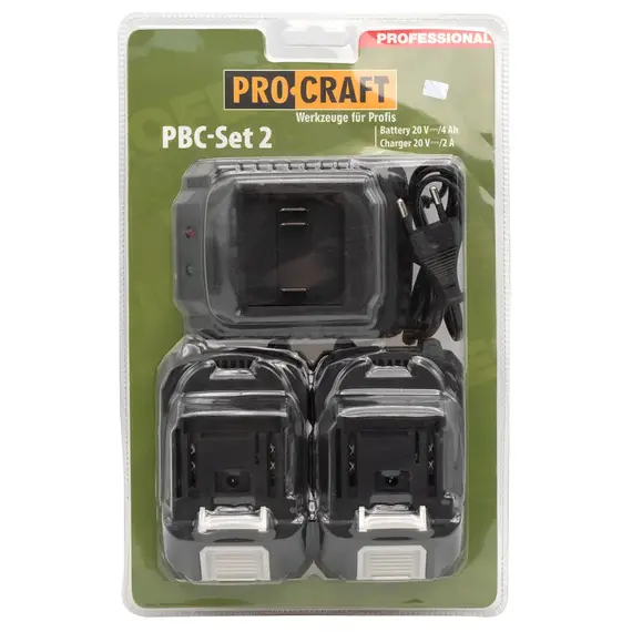 Набор аккумуляторов и заряднова устройства ProCraft PBC-set2 2 АКБ и ЗП, фото , изображение 9