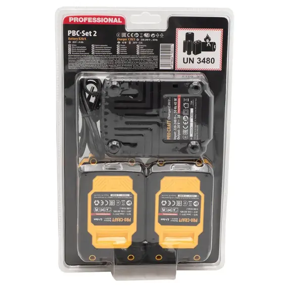 Набор аккумуляторов и заряднова устройства ProCraft PBC-set2 2 АКБ и ЗП, фото , изображение 10