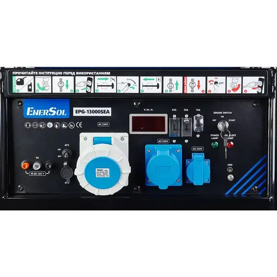 Генератор бензиновый EnerSol EPG-13000SEA 13,0 кВт, однофазный (230 В), 13 кВт, фото , изображение 4