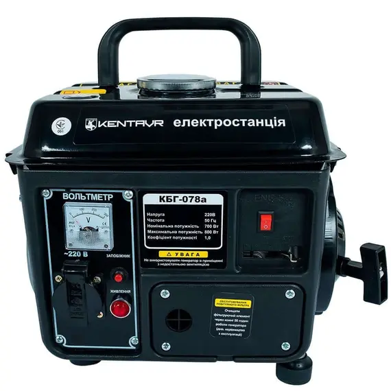 Генератор бензиновий Кентавр КБГ078а, однофазний (230 В), 0.8 кВт, image 